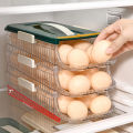 GC Egg Holder For Fridge, Auto Rolling Egg Organizer With Detachable Lid, Stackable Egg Rolling Dispenser Storage Container For Refrigerator Countertop. 