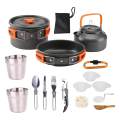 Backpack Cooking Kit Camping Cooking Set for Camping Backpacking Travel Stove Pots Pan Cutlery Bowl Cup. 