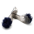 Cross-border crystal slippers flat soles transparent fish mouth flat sandals women's fashion peony flower light breathable jelly shoes.