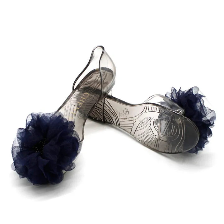 Cross-border%20crystal%20slippers%20flat%20soles%20transparent%20fish%20mouth%20flat%20sandals%20women's%20fashion%20peony%20flower%20light%20breathable%20jelly%20shoes%20-%20Image%204