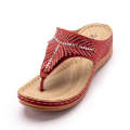 2022 New Slippers Women's Summer Fashion Water Diamond Slope Heel Sandals for Leisure Vacation Feet Clip Flip flops. 