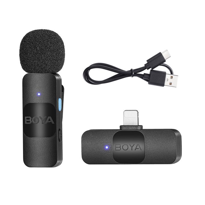 BOYA BY-V10 One-Trigger-One 2.4G Wireless Microphone ystem Clip-on Phone Microphone