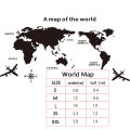 World Map Wall 3D Acrylic Wall Stickers Three-dimensional Mirror Stickers Bedroom Office Background Wall Decoration Stickers.