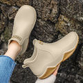 2024 cross-border new men's rain boots short tube outdoor motorcycle tide waterproof shoes thick-soled rubber shoes women. 