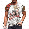 Vegeta gym Dragon Ball new tops 110-6xl Goku hip hop t shirt for men essentials tshirt oversized clothing fashion anime Y2K.