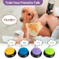 Recordable Pet Starter Talking Speaking Voice Buttons Dog Intelligence Training Bell Communication Toys 20S Command Recording.