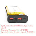 DIY 22.5W Bidirectional Fast Charging Power Bank Case Kit. 