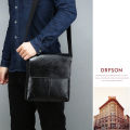 Men'S Shoulder Bag PU Leather Side Cross Sling Messenger Bolsas Satchel Commuting Crossbody Square Essentials Porter Bag Husband.