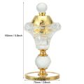 【Daily Necessities For Anyone Store】Arabian Style Crystal Incense Plating Metal Incense Burner Traditional Mabkhara Home Desktop Decorative Ornt.