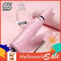 HelloWorld Rain Umbrella Folding Smooth Fabric Parasol. 