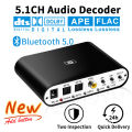 5.1CH Audio Decoder Wireless Bluetooth 5.0 Reciever DAC Audio Adapter Optical Toslink Coaxial AUX USB disk play DTS AC3 FLAC.