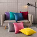 Pillow Cushion Bedroom Pillow Bedside and Sofa Back Cushion Office Waist Cushion Solid Color Stripes Pillow Cover without Core.