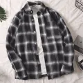 Spring and Summer Long Sleeves Striped Shirt Korean Style Loose Men's Shirt Trendy Teenagers Thin Student Couple Coat12. 