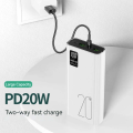 UPMAX 10000mAh Power Bank with LED Display, PD20W+QC3.0 Fast Charging, Dual/3 USB Ports - Black. 