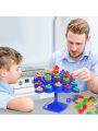 【Hey my home】Children Montessori Topple Board Roll The Dice And Pieces Educational Stacking Block Toy For Kids.