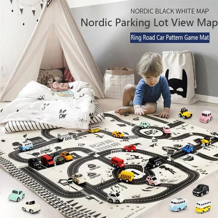 Road Mat Children Traffic Car Map Boy Girls Educational Toy Road Plastic Carpet Baby Play Mat for Baby Mats City Kids Toys Games