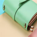 Leather Notebook  Style Solid Color Creative Fresh Loose-Leaf Notepad Student Stationery Diary Book PU Soft. 