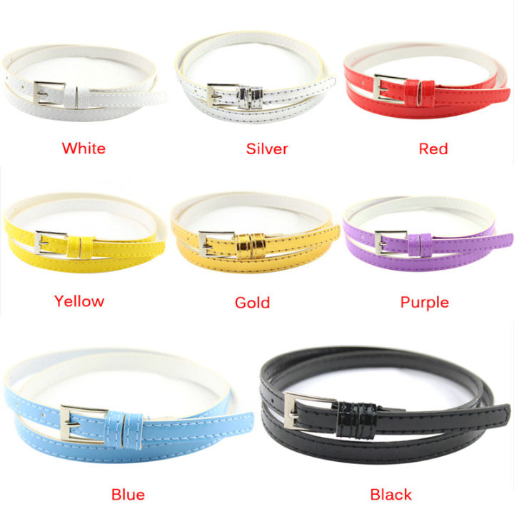Women%20Laies%20Fashion%20Narrow%20Skinny%20Thin%20Patent%20Leather%20Bow%20Buckle%20Waist%20Belt%20MJD%20-%20Image%203