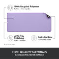 Logitech Desk Mat - Studio Series, Multifunctional Large Desk Pad, Extended Mouse Mat, Office Desk Protector with Anti-Slip Base, Spill-Resistant Durable Design-Lavender.