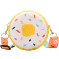 Internet famous donut small cute cartoon children's zero wallet, silicone shoulder bag, Instagram trend.