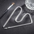 Hot fine Width 6MM chain 925 Sterling Silver Necklaces for Women Men Charm fashion Jewelry wedding Party Holiday gift 50-60cm.