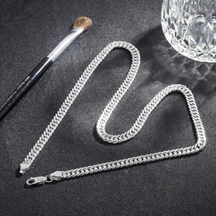 Hot%20fine%20Width%206MM%20chain%20925%20Sterling%20Silver%20Necklaces%20for%20Women%20Men%20Charm%20fashion%20Jewelry%20wedding%20Party%20Holiday%20gift%2050-60cm%20-%20Image%204