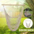 Outdoor Garden Patio Hanging Swing Hammock Chair Cotton Woven Rope Net.