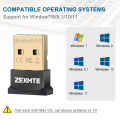Zexmte USB Bluetooth Adapter Dongle Bluetooth 5.0 Adaptador for PC Laptop Wireless Mouse Keyboard Audio Receiver Transmitters. 