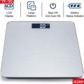 BRAVO Stainless Steel Digital Body Weight Bathroom Scale Step-On Technology Large Blue LCD Backlight Display, 400 Pounds , Grey, 12x12 Inch (Pack of 1).