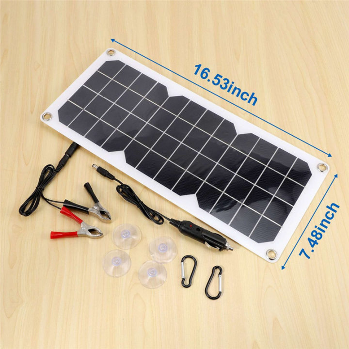 12V%2030W%20Solar%20Panel%20Car%20Van%20Boat%20Caravan%20Trickle%20Portable%20Battery%20Charger%20Solar%20Charging%20Panel%20-%20Image%202