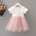 New Baby Girl Dress Summer Newborn Baby Clothes Patchwork Princess Mesh Dress For Girl 1 Year Birthday Infant Baptism Clothing.