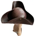 Captain Hat Pirate Hat Jack Sparrow Cosplay Vintage Faux Leather Button Masquerade Party Men Women Tricorn Hat Pirates Cap. 