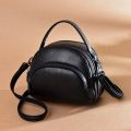 Genuine Top layer Leather Fashion Women Bag High Quality Multi Layer Zipper Shoulder Bag Small Shell bag Ladies CrossBody Bag. 