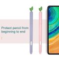 For Samsung Galaxy Tab S7 SM-870 / SM-T875 Fruit and Vegetable Shape Stylus Silicone Protective Case(Carrot).