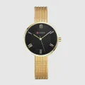 CURREN 9020 Golden Stainless Steel Analog Watch For Women - Golden.