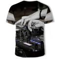Summer fashion O-collar men's T-shirt DJ scene disco 3D printed casual T-shirt men's Asian size 100-6xl T-shirts for men.