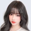 Fashion Girl Wig Bangs Front Fringe Bangs Invisible Seamless Hairpieces for Women Synthetic Bangs Clip In Bangs Extensions Bald Hair Replacement Hair Blocks.