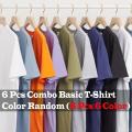 Fashionable Men Clothing Premium Quality Round Neck Basic T-Shirt 6 Pcs Combo Pack For Men. - T Shirt. 