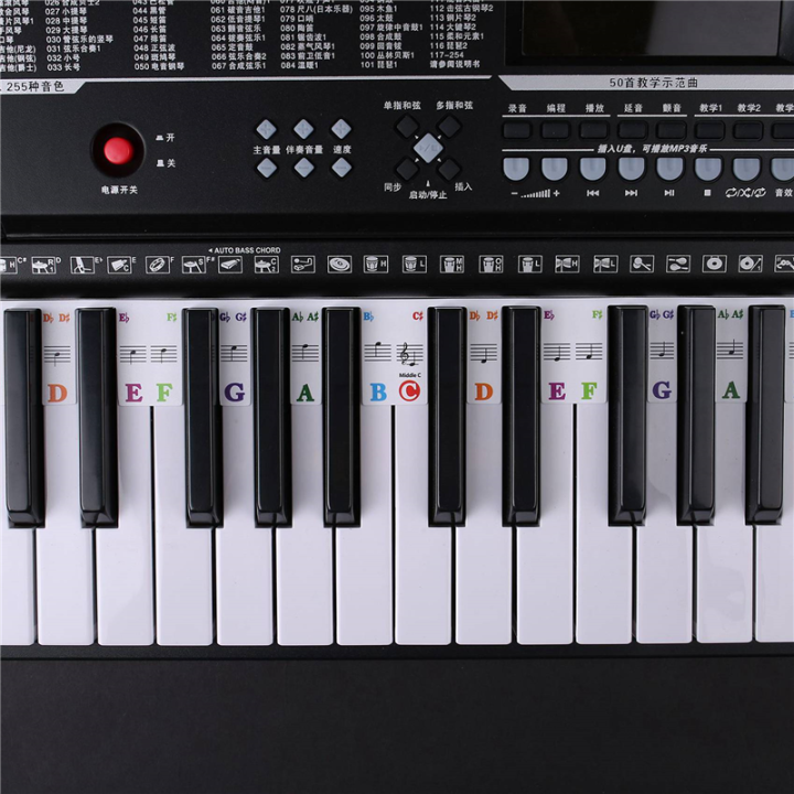 2X%20Piano%20Keyboard%20Stickers%20Grand/Electric%20Piano%2061%20Keys%20Stave%20Notation%20Note%20Strip%20Label%20Symbol%20for%20Beginners%20Students%20-%20Image%206