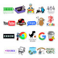 10/30/50pcs Cartoon Programming 404 Network Error Graffiti Stickers DIY Laptop Motorcycle Car Computer Waterproof Sticker Decals.