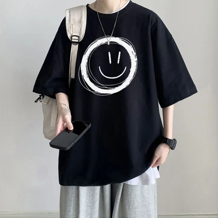 Short%20SleeveTT-shirt%20Men%20plus-Sized%20XL%20Mens%20Summer%20Fashion%20Cropped%20Sleeve%20Hong%20Kong%20Style%20LooseinsCouple%20Clothes%20T-shirt%20-%20Image%206