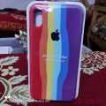 For Apple iphone XS MAX Rainbow Silicone Case back cover - মোবাইল ফোন - Phone.