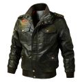 MA-1 Air Force Pilot Leather Jacket Men's Spring and Autumn Windproof Waterproof Motorcycle Riding Suit Casual Retro Work Top. 
