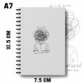 A7 Notebook Aesthetic Flower Couple Galaxy Digital Design Journal Writing Pad K289 K296. 