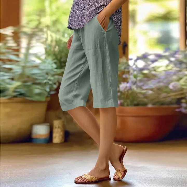 Women%E2%80%99s%20Comfortable%20Capris%20Cotton%20Pants%20Drawstring%20Elastic%20Waist%20Pants%20Casual%20Cropped%20Trousers%20Daily%20Breeches%20Five%20Half%20Pants%20Pantalone%20-%20Image%205