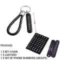 Bicycle/Car/Auto Motor Cycle Key Ring Anti-Lost Number Plate Mobile Number. 