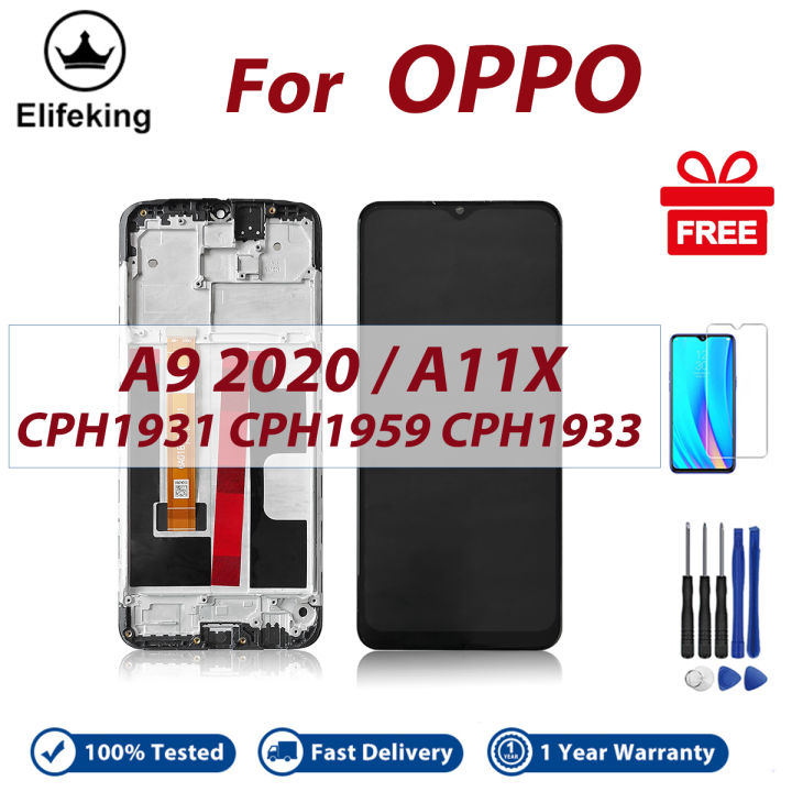 LCD With Frame For Oppo A9 2020 A11X CPH1937 CPH1939 Display Touch Screen Digitizer Assembly Replacement Parts