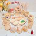 Wooden Kids Kitchen Play Set | Safe & Non-Toxic Wooden Cooking Toy for Kids’ Pretend Play. 