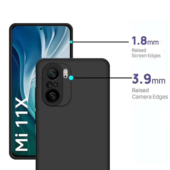 Xiaomi%20Mi%2011X/Mi%2011X%20Pro/Poco%20F3/K40/K40%20Pro%20Silicone%20Matte%20Flexible%20Soft%20Phone%20Case%20-%20Black%20-%20Phone%20Back%20Cover%20-%20Image%203