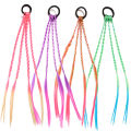 1/3/5Pcs Cute Children's Colorful Wig Hair Rope Princess Hair Band Ponytail Braid for Girls Gradient Color Fashion Accessory.